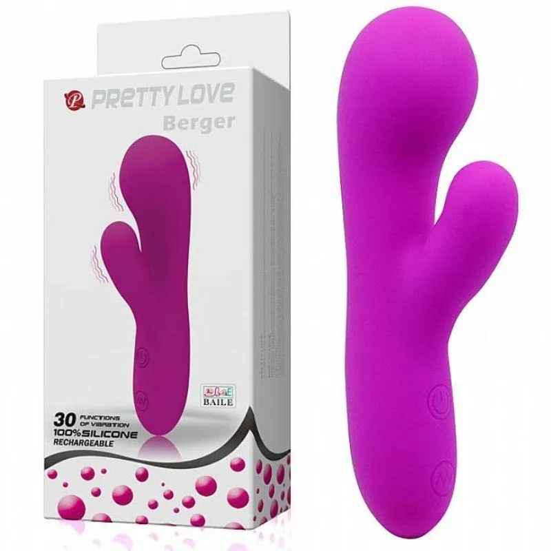 Vibrador Silicone Recarregável 30 Vibrações Berger Sex Shop