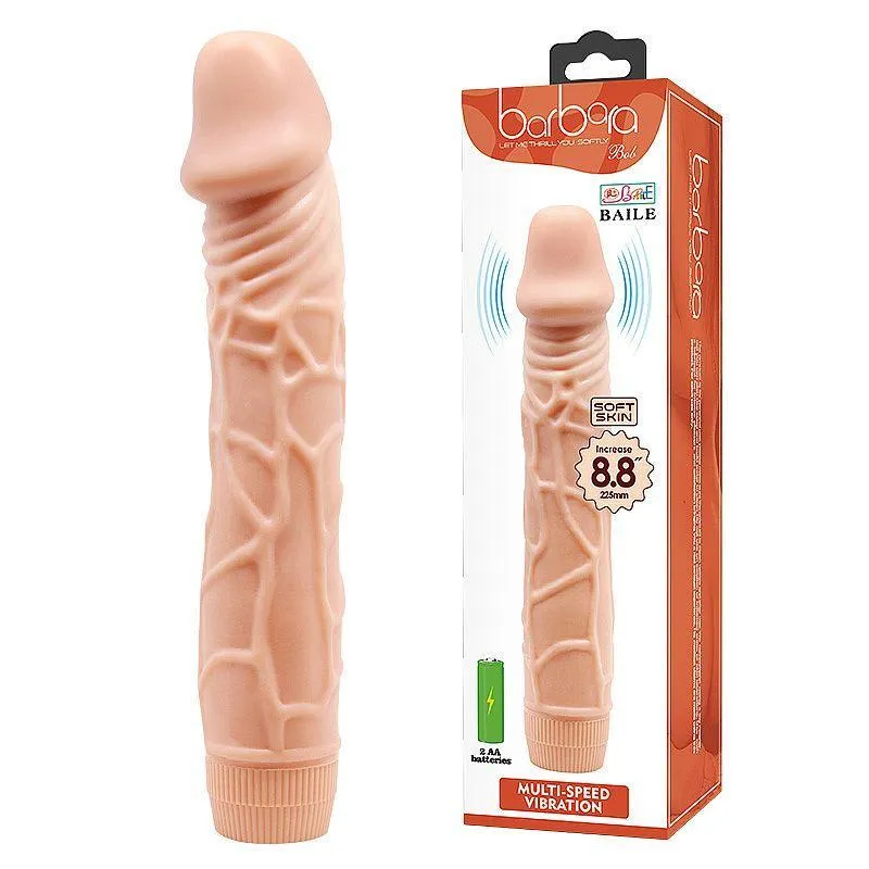 Dildo Realística Com Vibrador Multivelocidade 22,5cm Baile