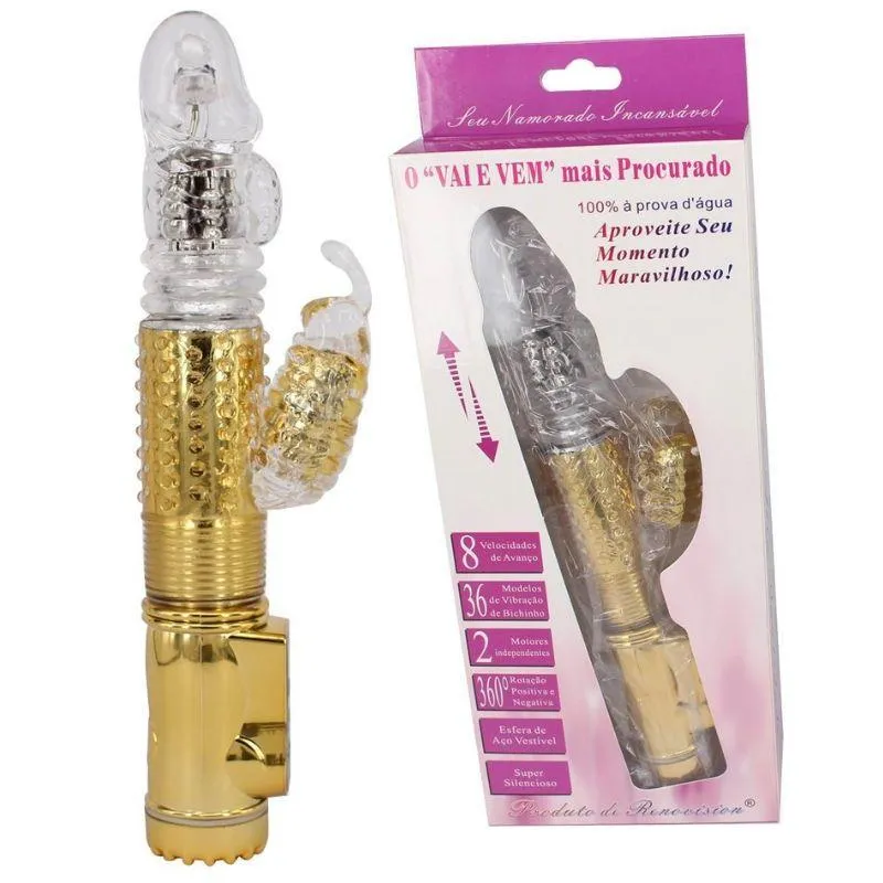 Vibrador Rotativo Vai E Vem 36 Vibrações E 8 Rotações