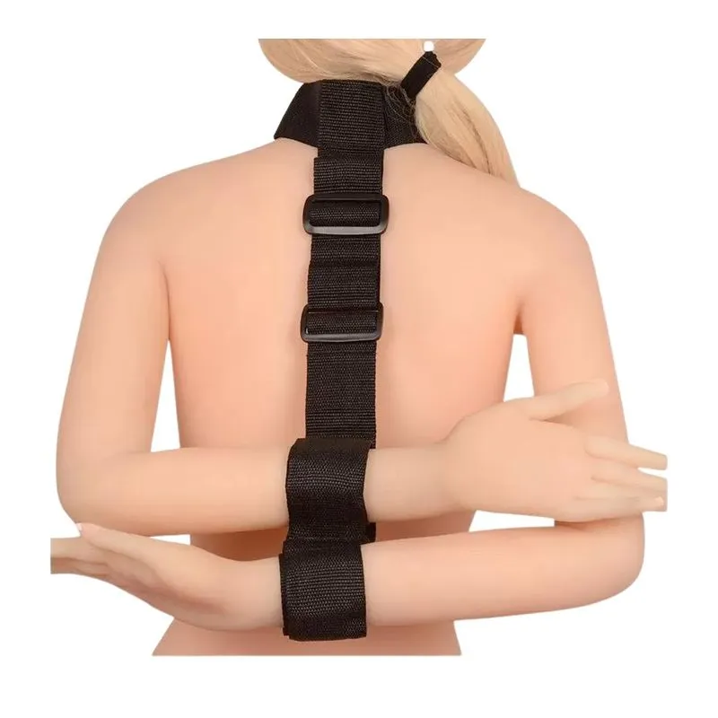 Coleira Com Algemas Nas Costas Bdsm Fetiche - Sex Shop