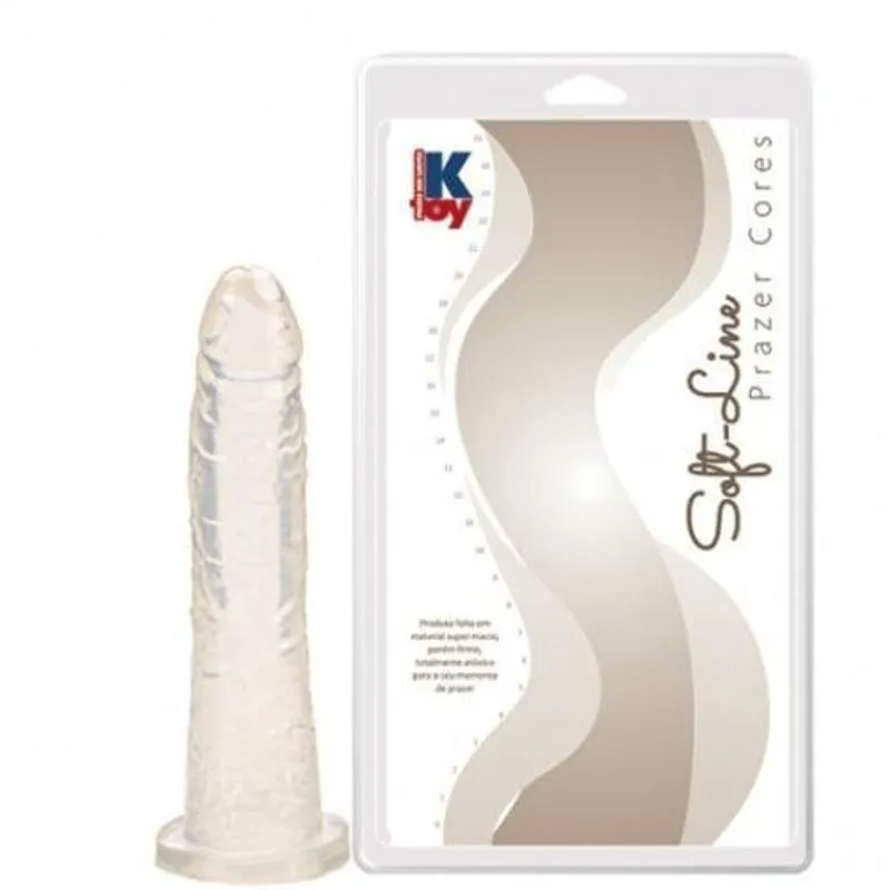 Pênis Realístico Macio Transparente 18x3,5cm - Sex Shop