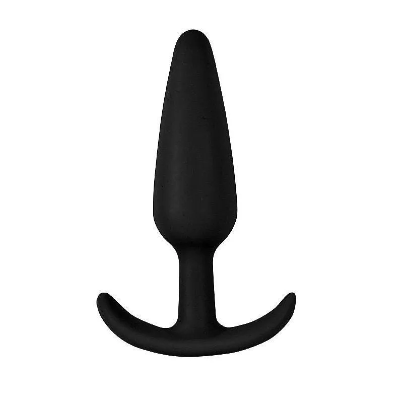 Plug Anal Cônico Com Alça Em Silicone - Sex Shop