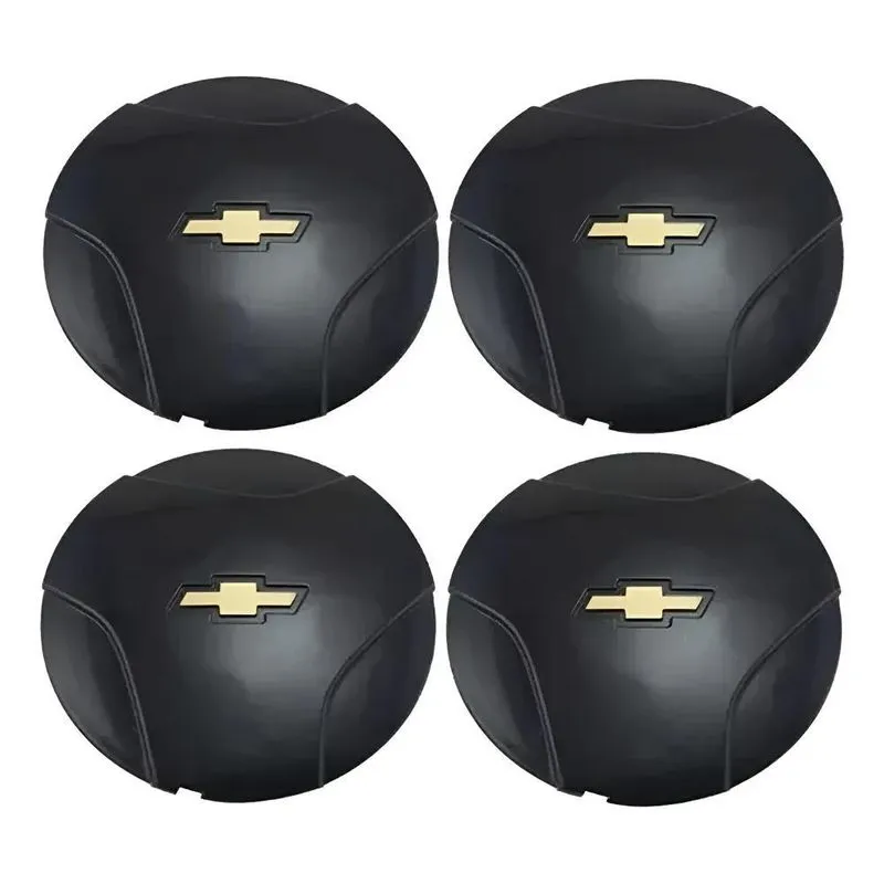 Jogo Calotinhas Centrais Da Roda Corsa Wind (as Preto Dourad