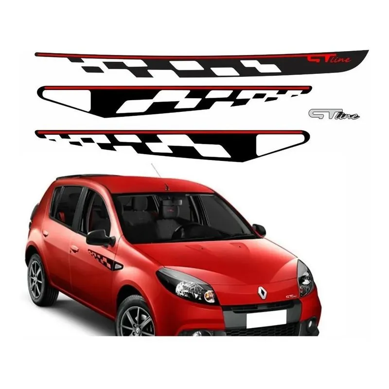 Adesivo Faixa Renault Sandero Gt Line 2013 Sdro44