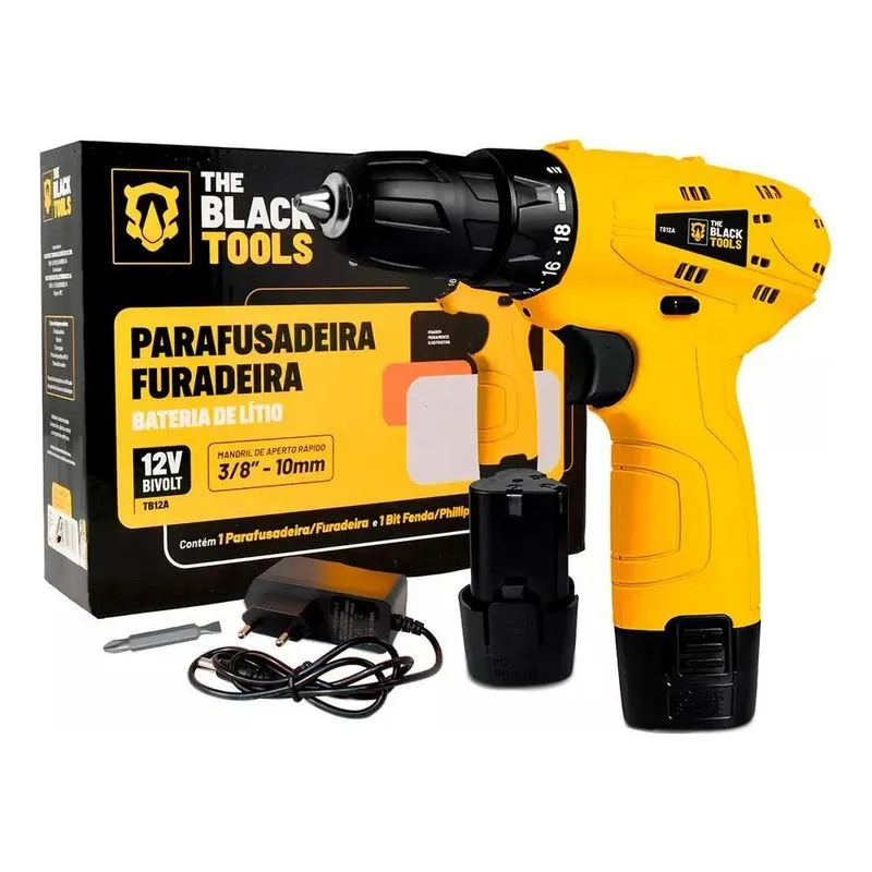 2x Parafusadeira Furadeira 3/8 Bivolt A Bateria 12v