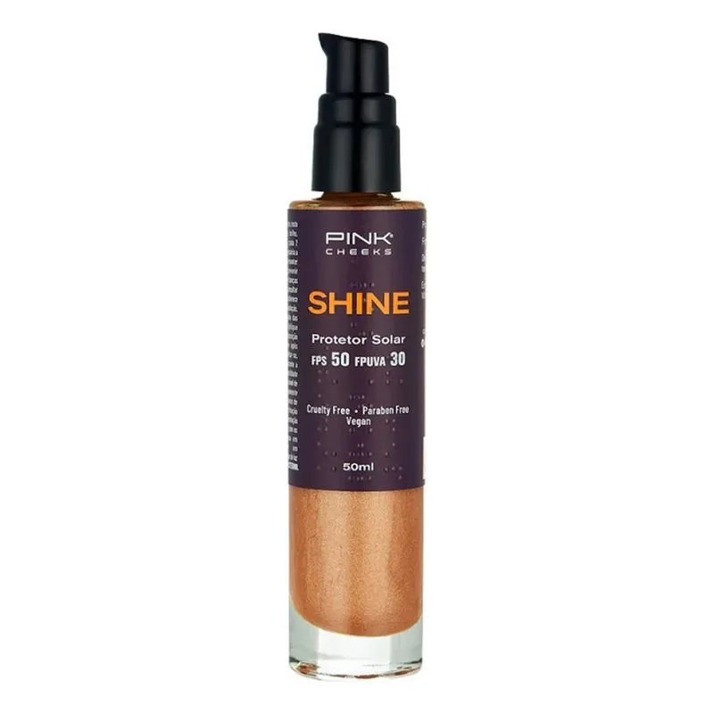 Pink Cheeks Protetor Solar Shine Dry Oil Iluminador Fps 50