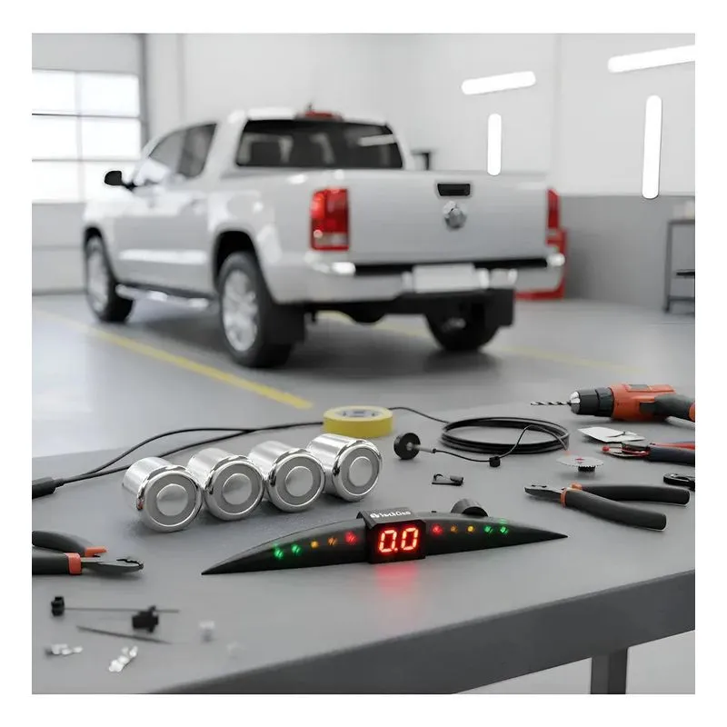 Sensor De Ré Estacionamento Cromado Emborrachado Hilux S10