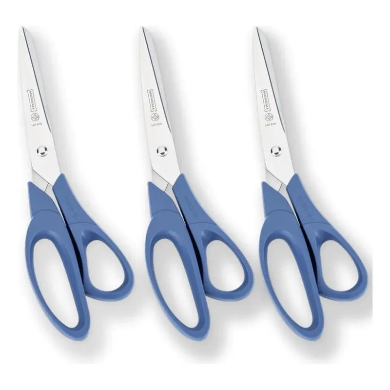5x Kit 3 Tesoura Grande Mundial Costura Escritório Artes 21c