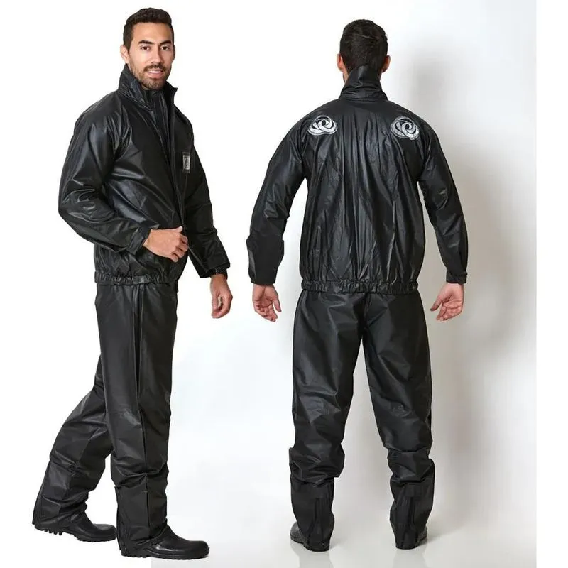 Capa De Chuva Moto Impermeável Conjunto Motoboy Ref Preto M