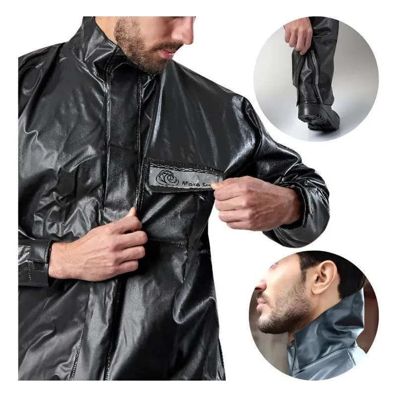 Capa De Chuva Motoqueiro Pvc Imper Capa De Chuva Masculina M