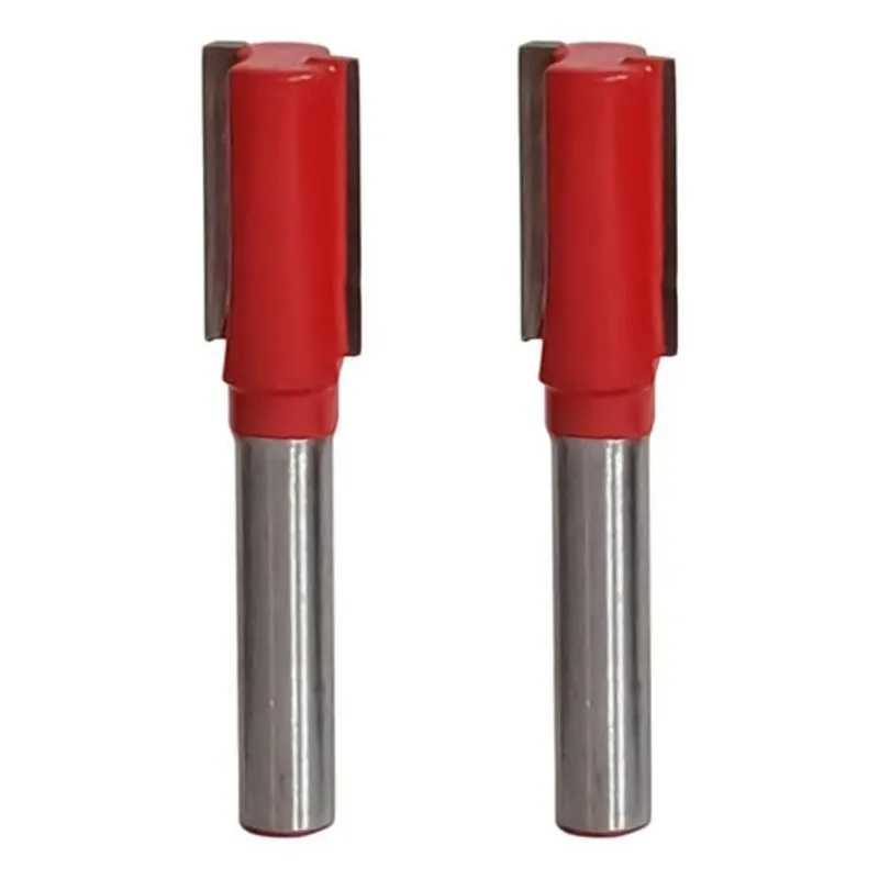 Kit 2 Fresa Reta Paralela 10mm Haste 6mm Metal Duro Tupia