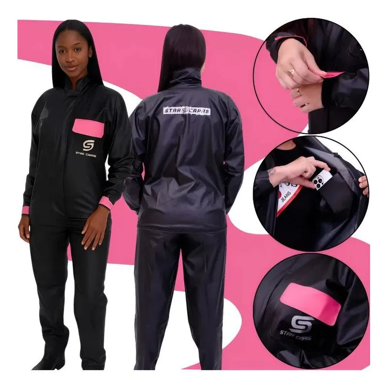 Capa De Chuva Motoqueiro Impermeável Pvc Starcapas Conjunto