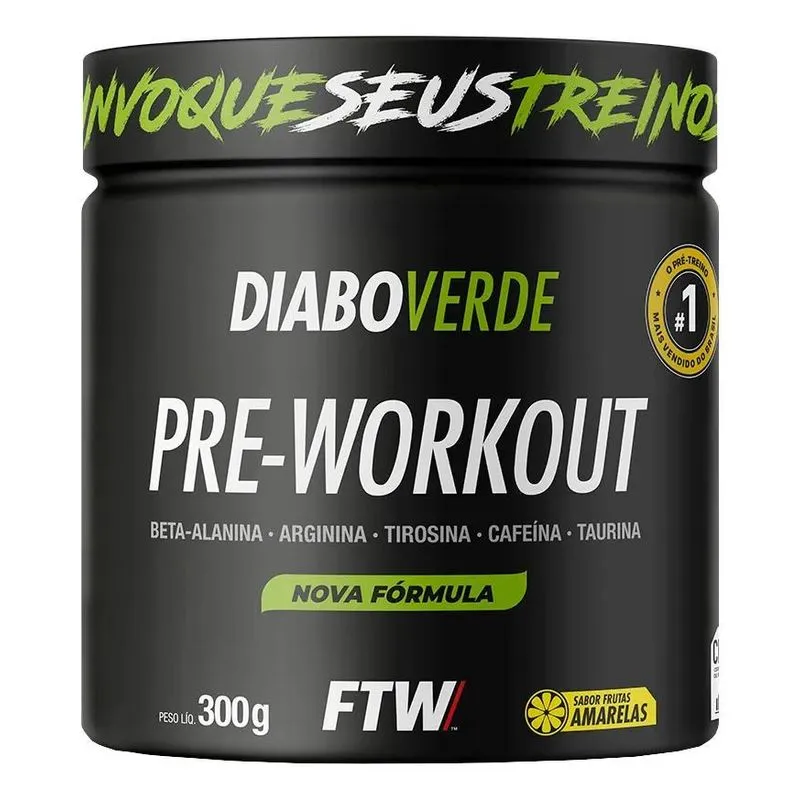 Suplemento Em Pó Pre Treino Pre Workout Pote 300g Sabor Frut