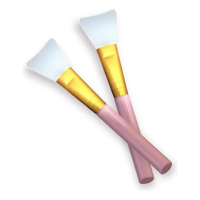 Kit 2 Pincel Silicone Estética Máscaras Argila Skincare
