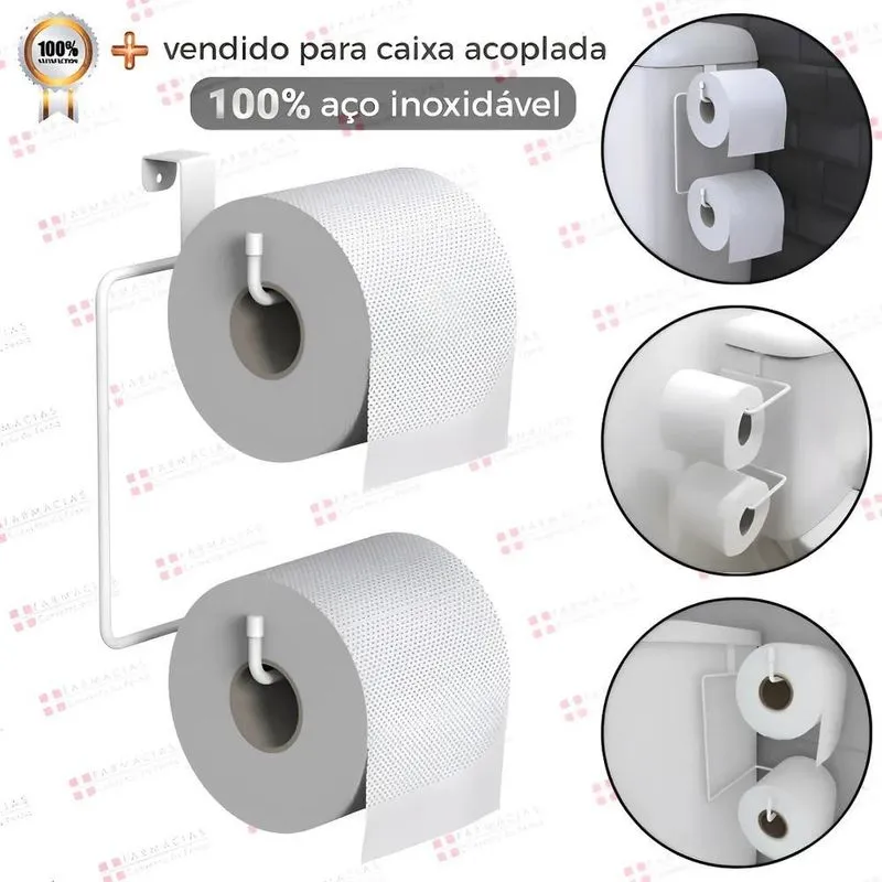 Suporte Porta Papel Higiênico Duplo Vaso Caixa Acoplada Cor