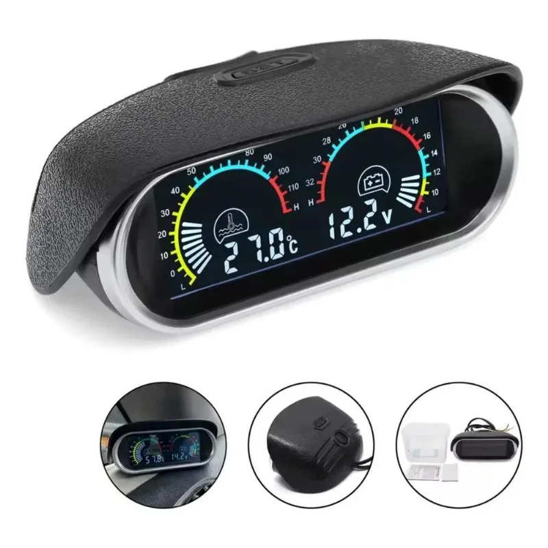 Voltímetro Marcador De Temperatura Automotivo