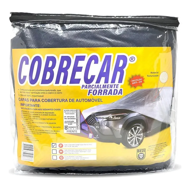 Capa De Cobrir Carro Cobrecar Parcialmente Forrada - P