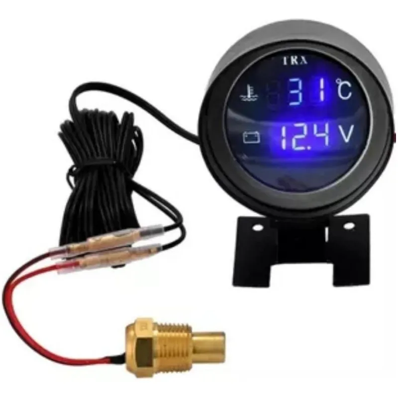 Voltímetro Marcador Temperatura Automotivo Universal 12v/24v