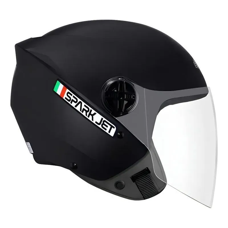 Capacete Moto Ebf Spark Jet Aberto Solid Cor Preto Fosco 60