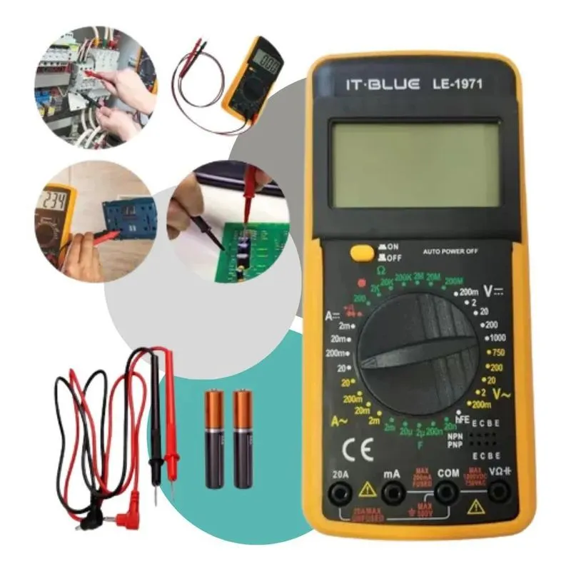 3x Multimetro Digital Profissional Com Capacímetro Bateria