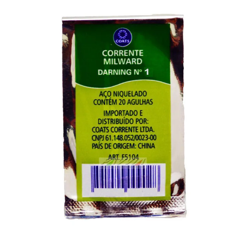 Agulha Manual Corrente Milwar Darning .1 Pacote 20 Unidades