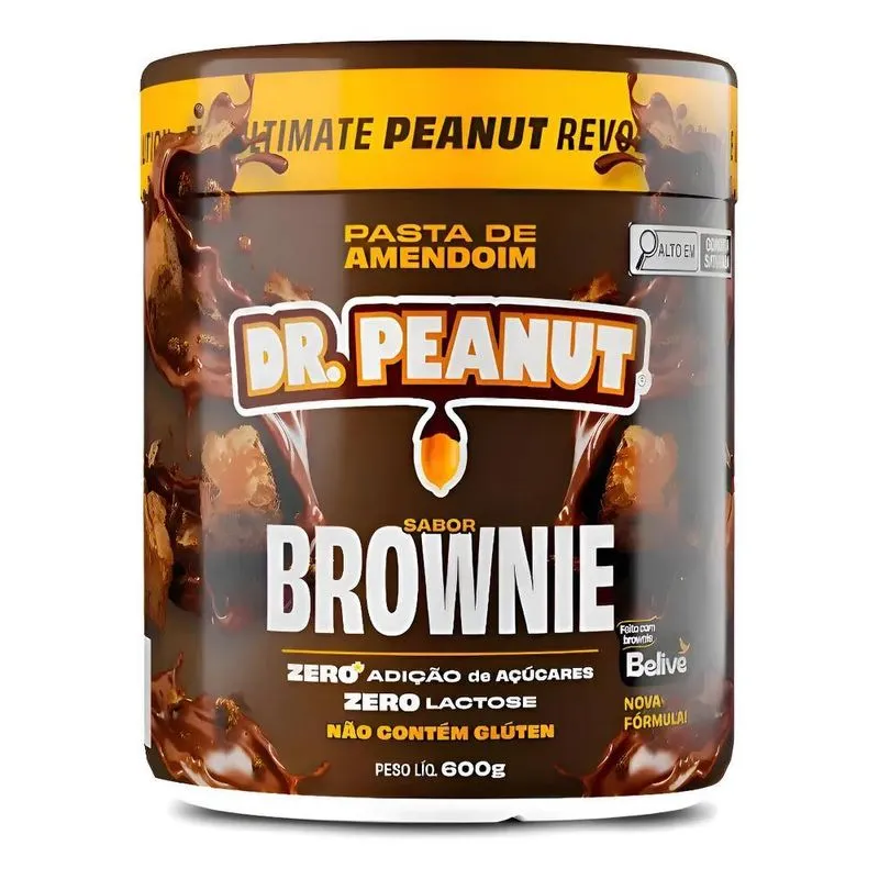 Pasta De Amendoim Com Whey Protein - 600g - Dr. Peanut Sabor