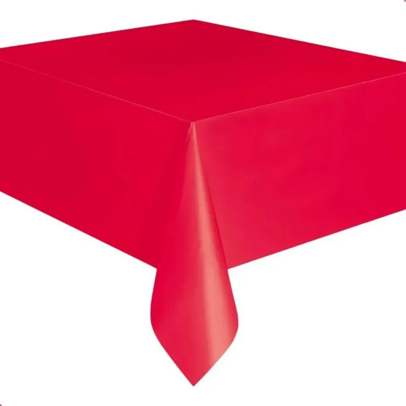 10x Kit Toalha Plástica De Mesa Descartável 78 Cm 10 Unidad
