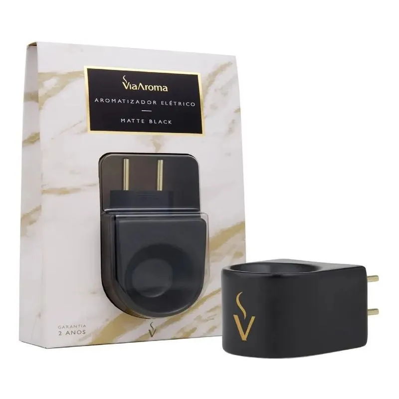 Aromatizador Difusor Tomada Elétrica Via Aroma Preto