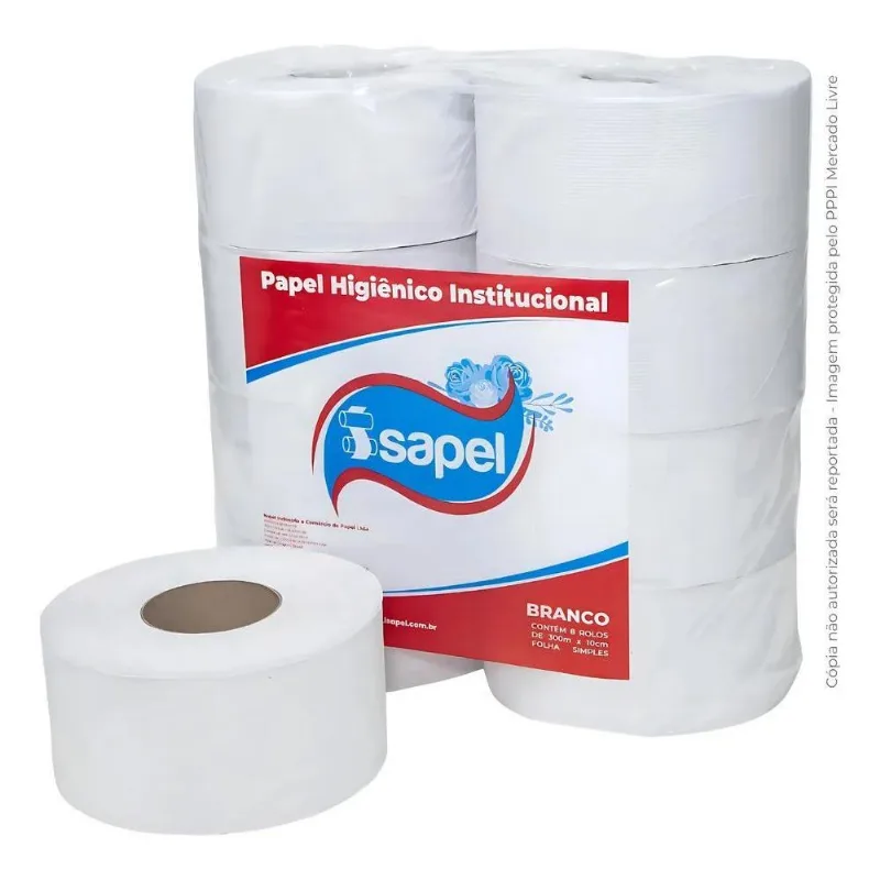 Isapel Branco Higienico Institucional - Kit - 8 - 1 - Folha