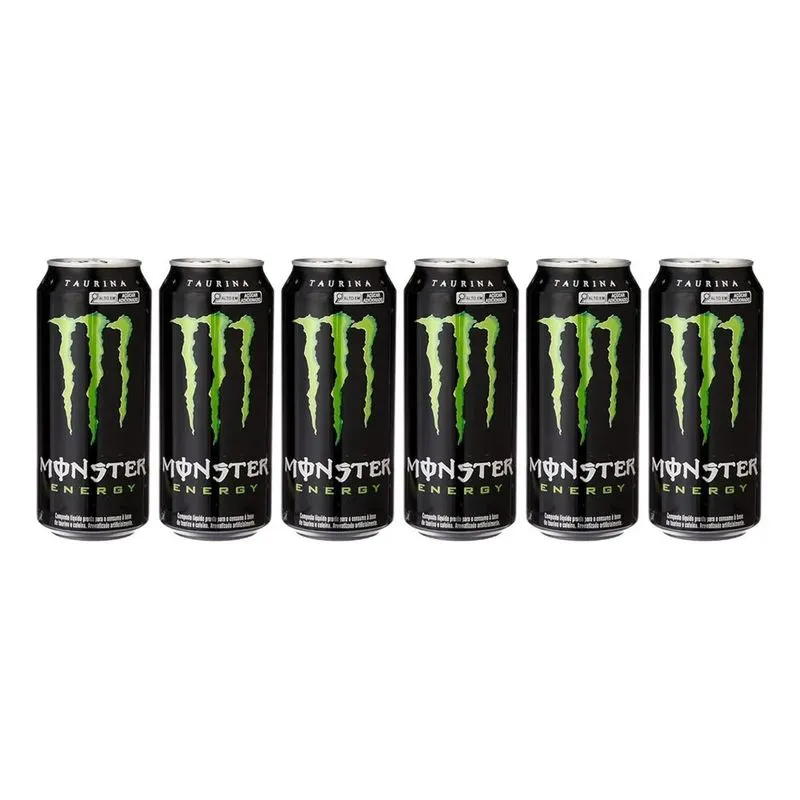 Kit Com 6 Latas De Energético Clássico De 473ml Monster
