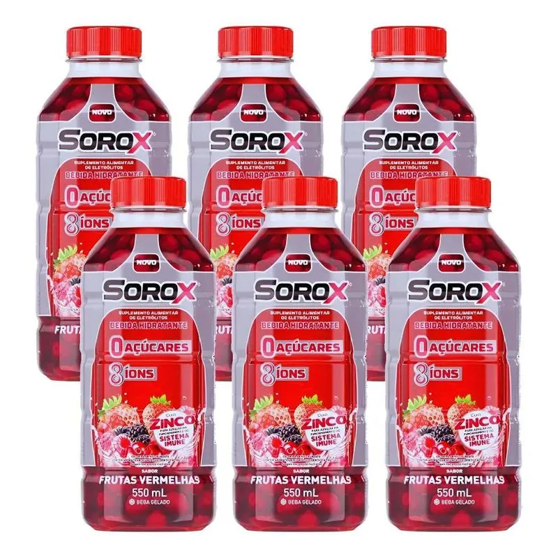 Sorox Frutas Vermelhas Kit C/6 550ml Cada Packc/6 Sorox
