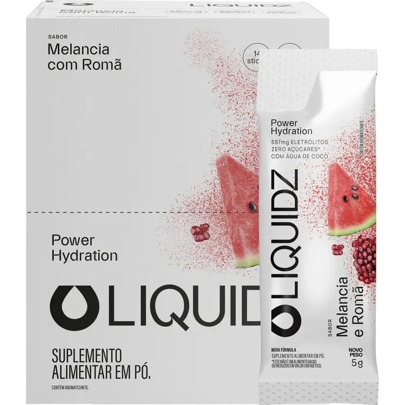 Liquidz - Eletrólitos Zero Açúcares - Sabor Melancia Com Ro