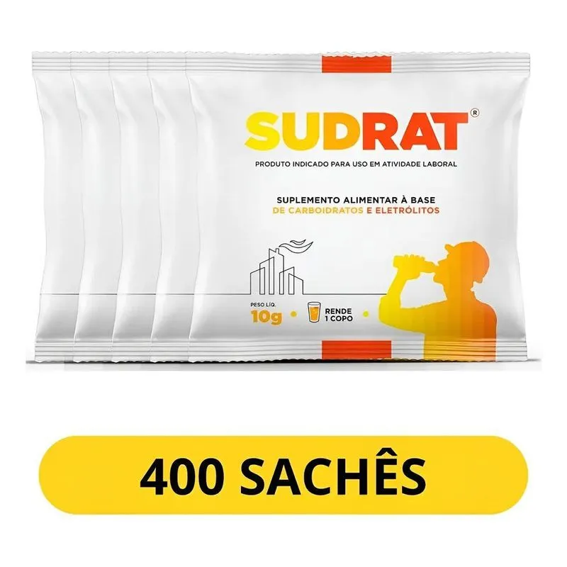 Repositor Isotonico Em Pó Sudrat De 10g Cada Sabores 400un