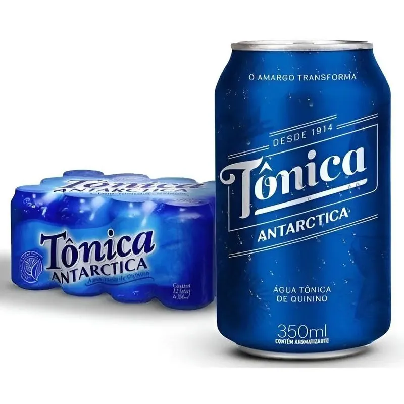 Água Tônica Antarctica Lata 350ml - Pack Com 12 Un