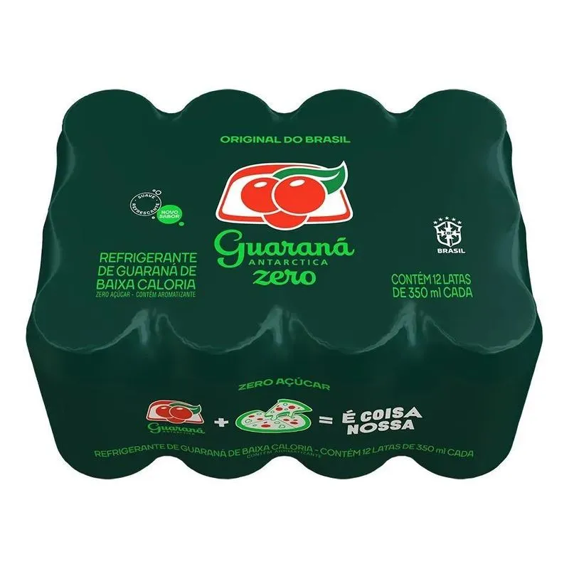 Pack Refrigerante Zero Açúcar Guaraná Antarctica Lata 12 Uni