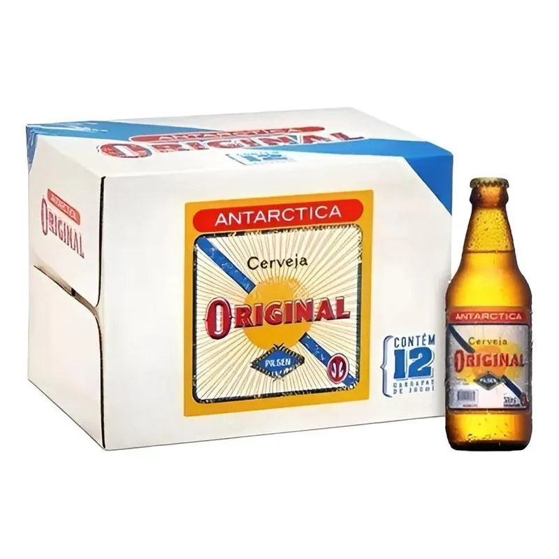 Cerveja Antartica 300ml Cx 12 Un(líquido + Garrafa)
