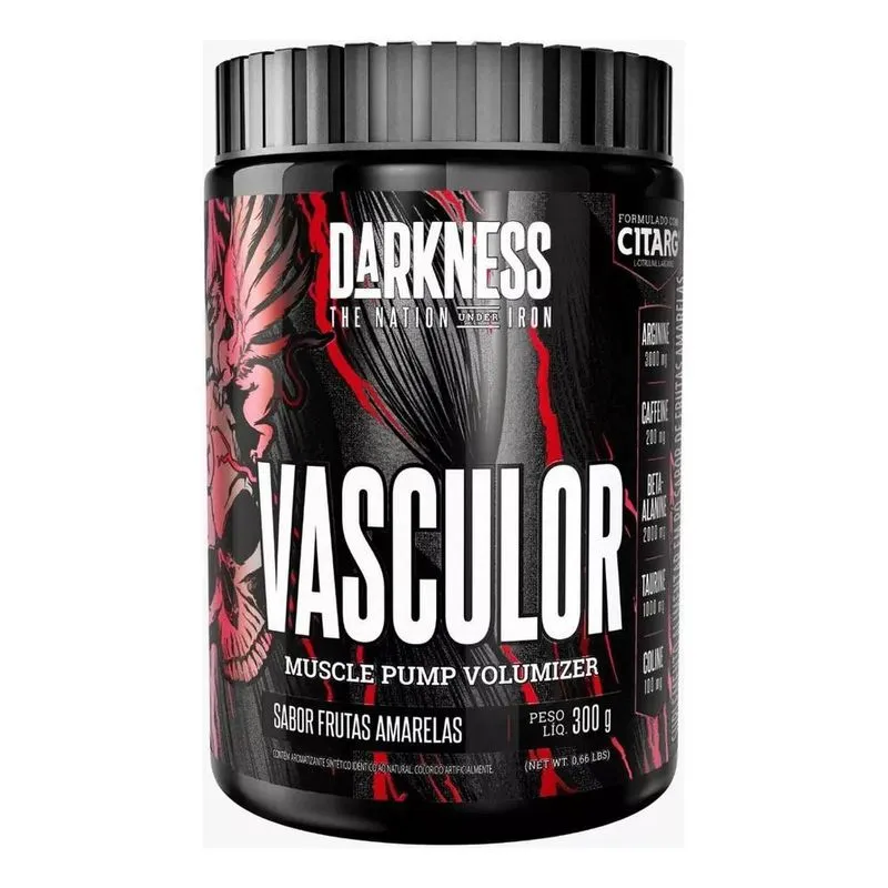 3x Muscle Pump Volumizer Vasculor Powder Frutas Amarelas 300