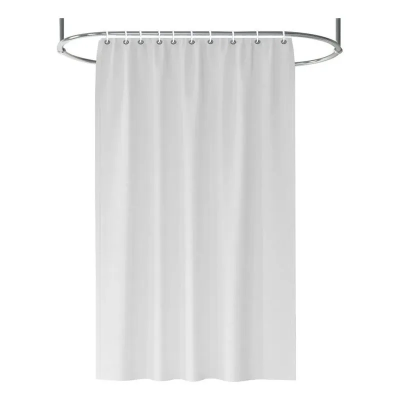 3x 1 Cortina Box Banheiro Branca Pvc Antimofo Resistente Cor