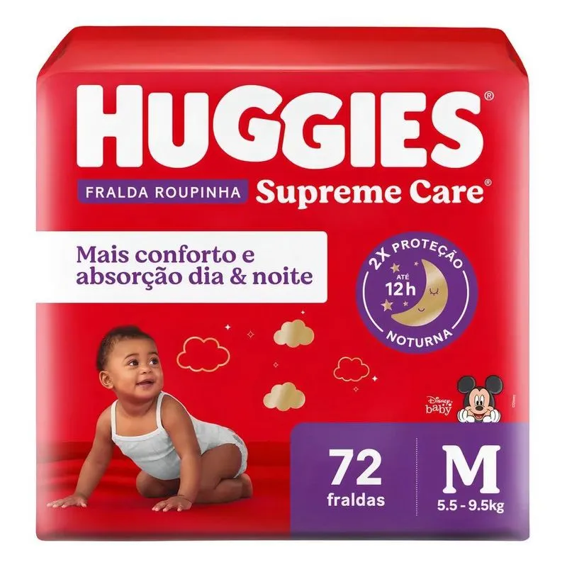 Huggies Fralda Pants Roupinha Proteção Acolchoada M - 72 Un