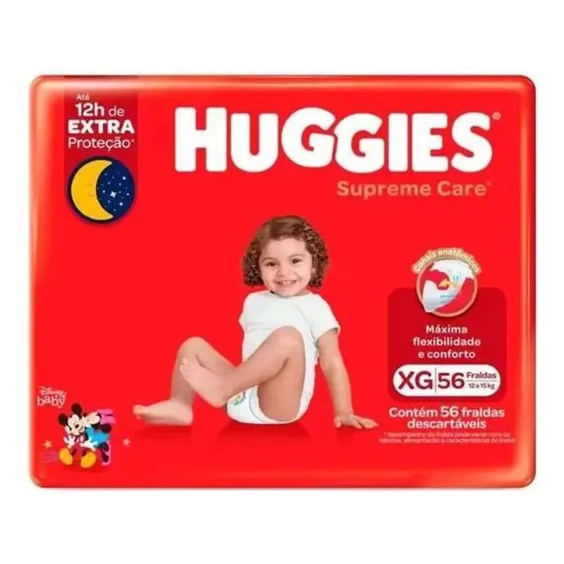 Fralda Huggies Supreme Care Xg C/56 Gênero Sem Gênero Tamanho