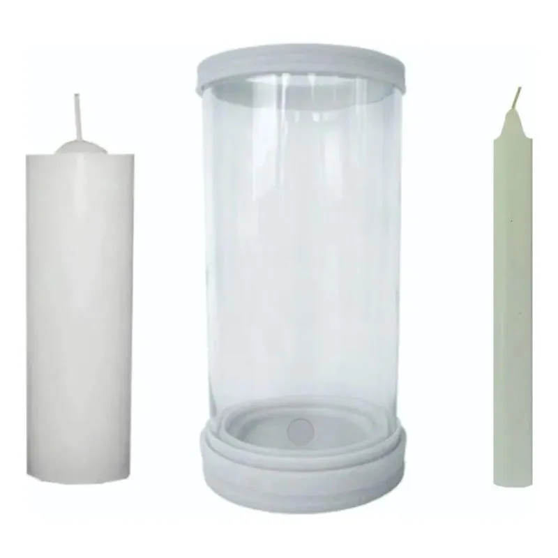 5x Porta Vela Vidro E Mármore Para Velas Palito E Vela 7 Dia