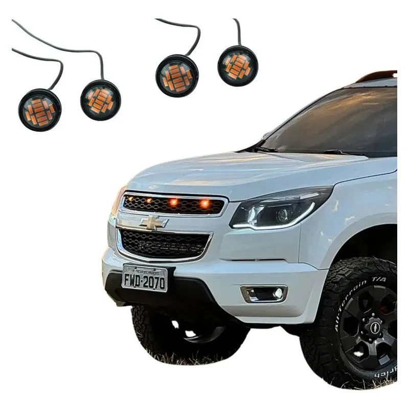 3x Mini Luz De Grade Camionete Led 9w Olho De Águia Luz Fort