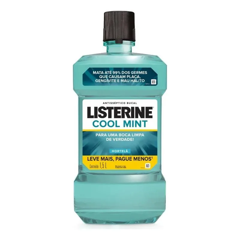 Listerine Refrescância Intensa Cool Mint 1500ml De Hortelã