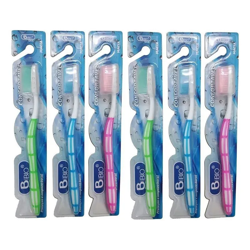 Kit C/50 Escovas De Dente Macia Adulto Dentista