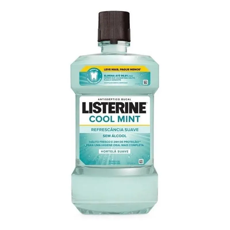 Antisséptico Bucal Cool Mint Sem Álcool 1l Listerine