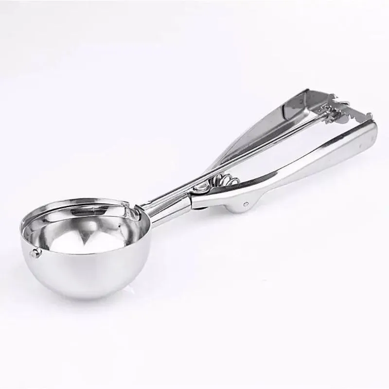 10x Colher Pegador Para Sorvete Concha Ejetor Extrator Bolas