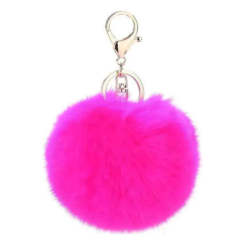 2x Chaveiro Pompom Brasil Rosa Pink