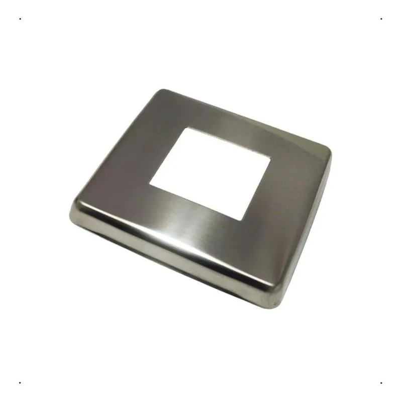 10x Canopla Quadrada Estampada Aço Inox 304 Para Torre