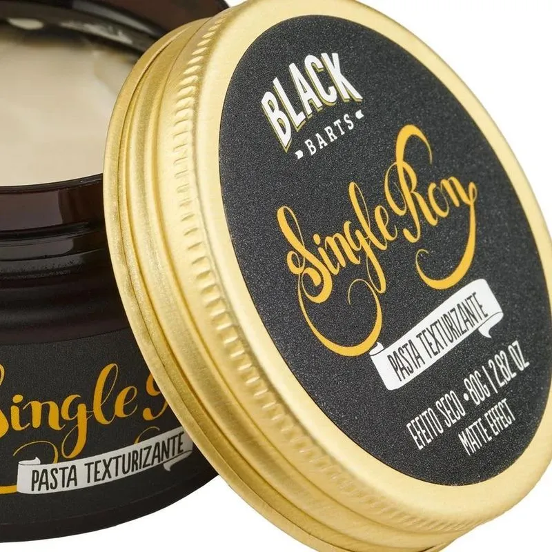 3x Pomada De Cabelo Matte Efeito Seco Natural 80g Black Bart
