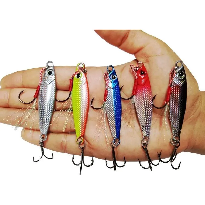 10x Kit 5un Iscas Artificiais Jumping Jig 6cm 20g Slow Meta